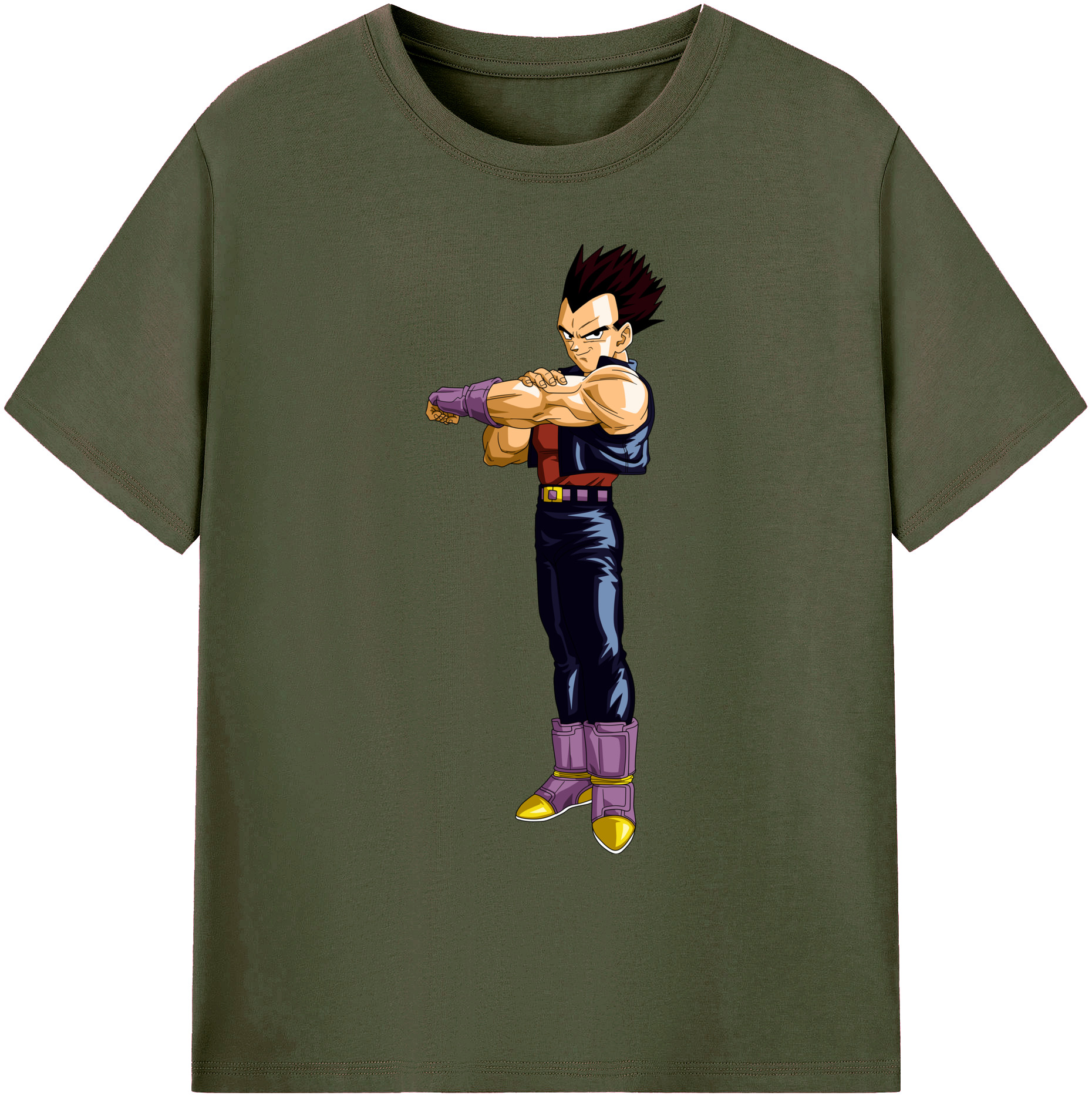 （画像用） ドラゴンボール ベジータ四世（Bejīta Yonsei）DRAGON BALL Vegeta IV 綿100％ メンズ半袖Tシャツ｜肌触りやわらか＆通気性